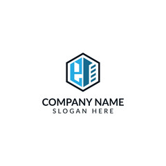 Fototapeta premium letter EI Building logo design