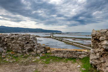 A panoramic view from the Turkish Ottoman castle Kastro Griva of Lefkada island, Greece.