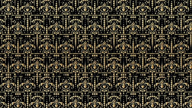 Royal pattern. Golden animated ornament.
