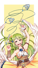 Girl lying on her back