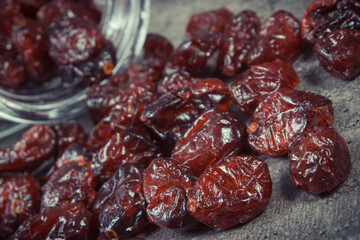 Healthy cranberries containing vitamins and minerals. Alternative medicine during bladder problems. Nutritious eating