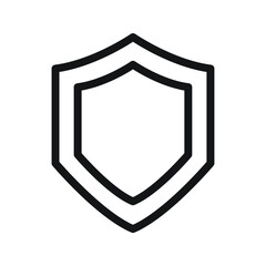 Shield Security Icon vector Line for web, presentation, logo, Icon Symbol