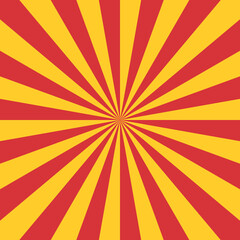 Radial orange and red background.