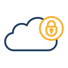 Cloud Security Isolated Vector icon which can easily modify or edit

