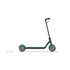 blue scooter isolated on white