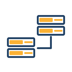 Database server Isolated Vector icon which can easily modify or edit

