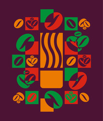 Coffee patern vector