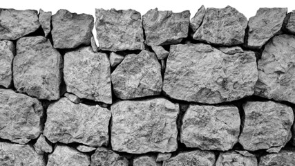 Old grungy flat retro brick wall of ancient city. Uneven bright pitted peeled surface brickwork of cellar worn. Ruined minimal bumpy washed blocks.Hard clear ragged holes brickwall of 3D grunge design