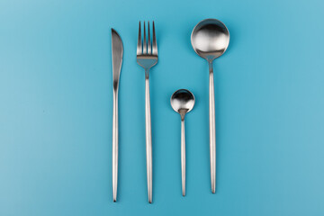 Set cutlery of fork, spoon and knife. for your design.