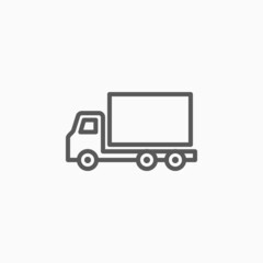 truck icon, vehicle vector, transport illustration