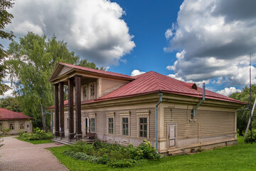 Fototapeta na wymiar Agricultural school building, Flenovo, Russia