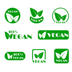 vegan icon, image and logo