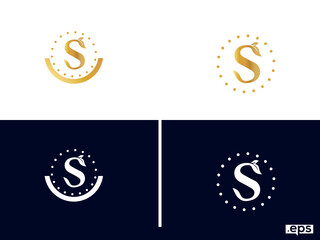  luxury s logo. luxury flowers logo gold vector design.svg