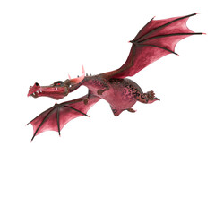 Naklejka premium dragon cartoon in a white background