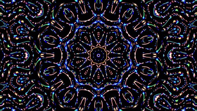 Bright abstract light governing full color, kaleidoscope for background