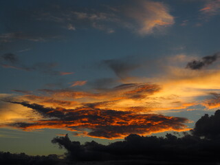 sunset in the mountains