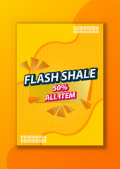 Fototapeta premium Flash Sale Poster With Modern Style