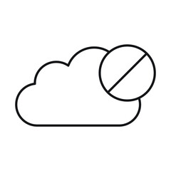 Cloud banned Isolated Vector icon which can easily modify or edit

