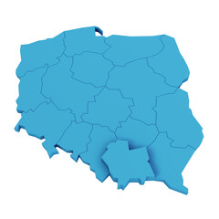 Mapa Polski małopolskie