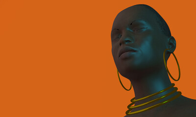 3D render depicting a human figure