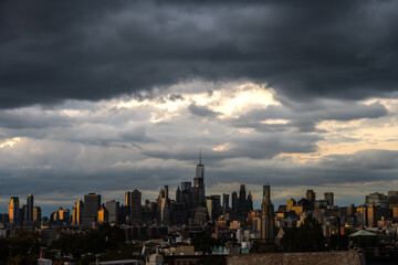 NYC Skyline Cloudy