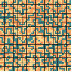 Abstract Geometric Pattern generative computational art illustration