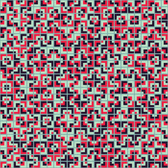Fototapeta premium Abstract Geometric Pattern generative computational art illustration