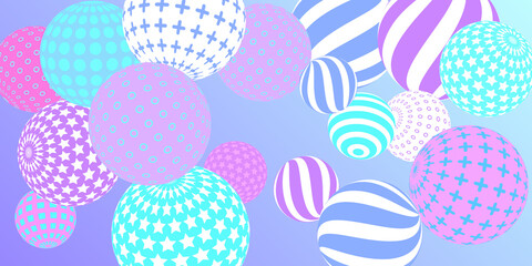 Retro 3d illustration abstract balls, great design for any purposes.