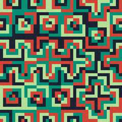 Abstract Geometric Pattern generative computational art illustration