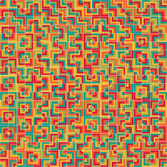 Abstract Geometric Pattern generative computational art illustration