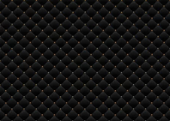 Behang naadloze textuur zwart leer versierd met gouden decoratieve carn © plus69