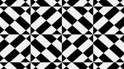 Raster geometric ornament. Black and white pattern . Simple monochrome checkered background. Repeat design for decor, 
print.background in UHD format 3840 x 2160. 