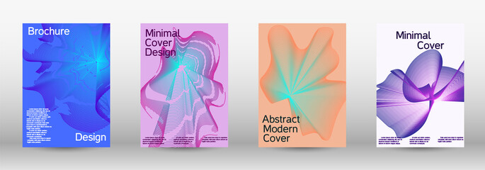 Artistic covers design. A set of modern abstract covers. Creative fluid backgrounds from current forms