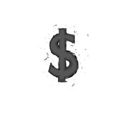 dark gray dollar symbol (colored)