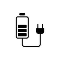 Battery charge flat vector icon