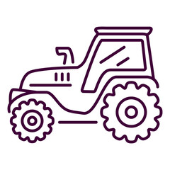 Naklejka premium Agricultural machinery tractor outline icon.Agricultural machinery.Vector illustrationIsolated on white background.