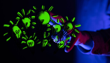 creative idea and innovation.ustainable development. Technology ,Environment ,Ecology concept