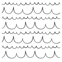 Abstract seamless pattern with waves. Design for backdrops with sea, rivers or water texture. Background for poster or cover. Figure for textiles.