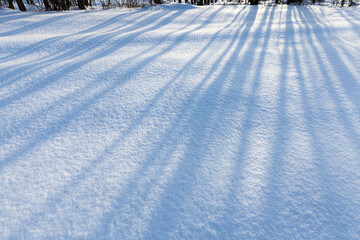 snowdrifts after snowfall in winter
