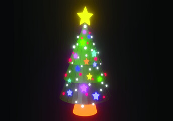 christmas tree with lights