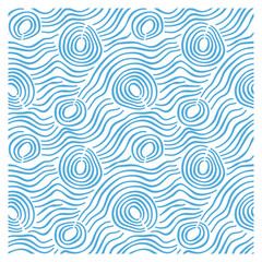 Fototapeta na wymiar Abstract seamless pattern with blue waves.
