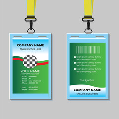Modern Corporate ID Card Design Vector Template