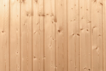 Fototapeta premium Clear brown planks background. The rustic backdrop for your design. Space for text. Front view. A high-quality photo of the hardwood wall. Red wooden texture. Vertical 