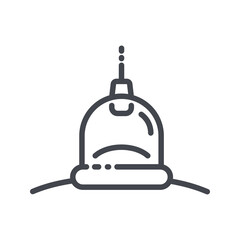 Cupping treatment line icon isolated on transparent background.