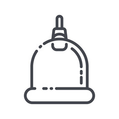 Fototapeta premium Cupping treatment line icon isolated on transparent background.