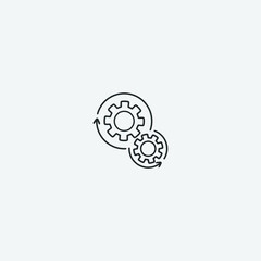 gears vector icon illustration sign 