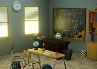 interior of a room,  3D rendering, 3D illustration