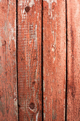 Texture of old wooden planks. Remains of old paint on the painted wood surface.