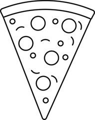 Modern Pizza Icon . Hand Drawn Pizza Vector