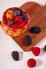 Delicious cake on an white background. 